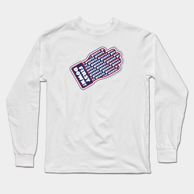 First Down Giants! Long Sleeve T-Shirt by Rad Love